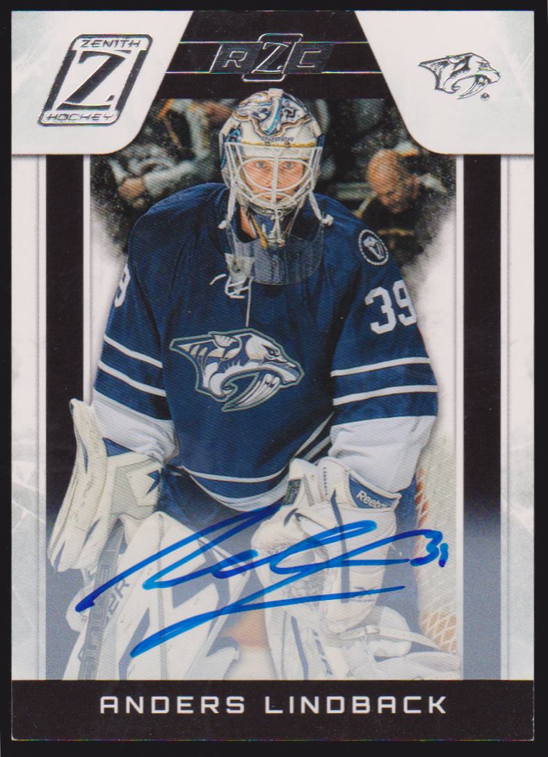 2010-11 Zenith #200 Anders Lindback AUTO RC 534/999 (image for) 2010-11 Zenith #200 Anders Lindback AUTO RC 534/999