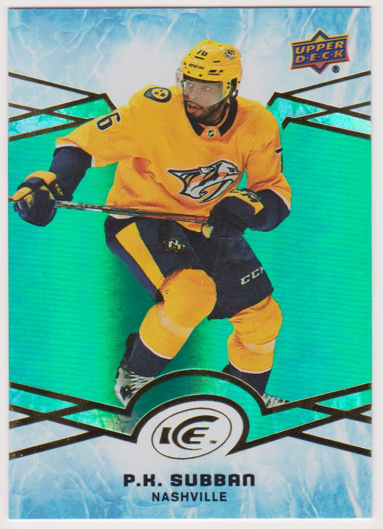 2018-19 Upper Deck Ice Green #27 P.K. Subban (image for) 2018-19 Upper Deck Ice Green #27 P.K. Subban