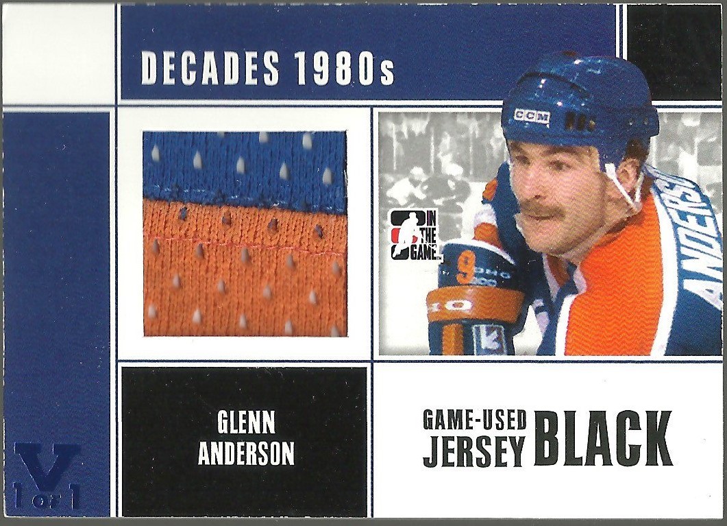 2010-11 ITG Decades 1980s Jerseys Black #M30 Glenn Anderson (image for) 2010-11 ITG Decades 1980s Jerseys Black #M30 Glenn Anderson