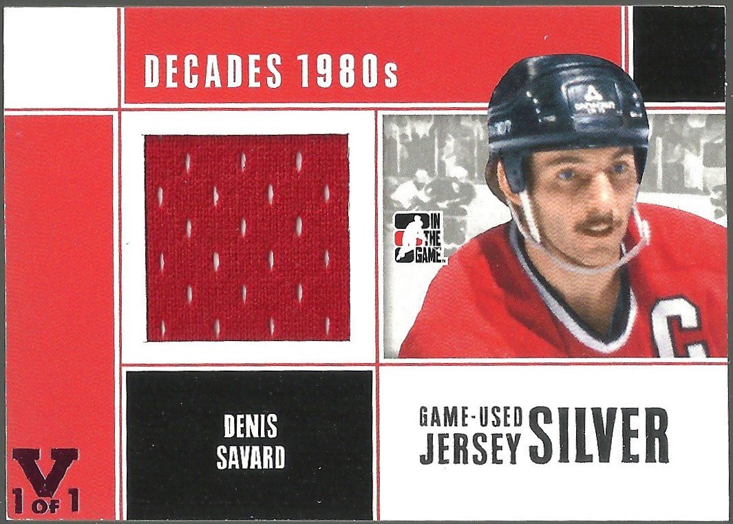 2010-11 ITG Decades 1980s Jerseys Silver #M24 Denis Savard (image for) 2010-11 ITG Decades 1980s Jerseys Silver #M24 Denis Savard